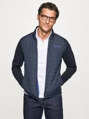 Hackett Padded Mix Media Jacket, Navy, Size S, Men