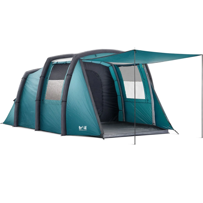 Image of Trail Outdoor Leisure Brazen Inflatable Air Tent 4 Man 5000mm Living Area Bedroom Pump And Bag Multi