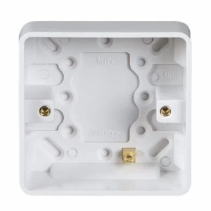 Image of KnightsBridge Pure 16mm 1G Pattress Box With Earth Terminal For PURE Range
