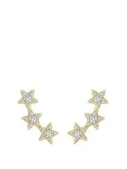 image of Inicio 14K Gold Plated Cubic Zirconia Star Ear Climber