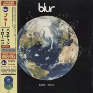 image of Blur Bustin' + Dronin' - RSD 2022 - Blue & Green Vinyl - Sealed 2022 UK 2-LP vinyl set 0190296400216