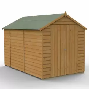 image of 10' x 6' Forest Shiplap Dip Treated Windowless Double Door Apex Wooden Shed (3.01m x 1.99m)