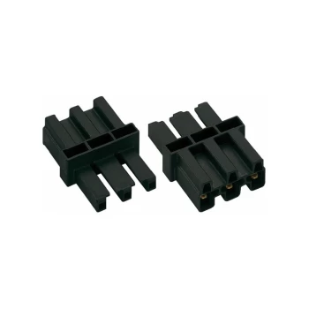 Image of Wago - 770-603 3 Pole 10mm Intemediate Coupler 1 Plug + 1 Socket Black