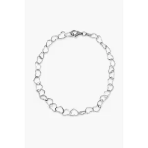Image of Sterling Silver Linked Heart Anklet
