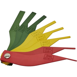 Image of Sealey 8 Piece Brake Pad Thickness Gauge Set Metric and Imperial