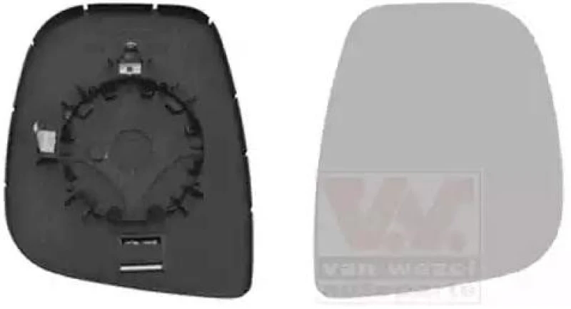 Image of VAN WEZEL 0906838 Wing Mirror Glass * HAGUS * Right Mirror Glass,outside mirror (1914)
