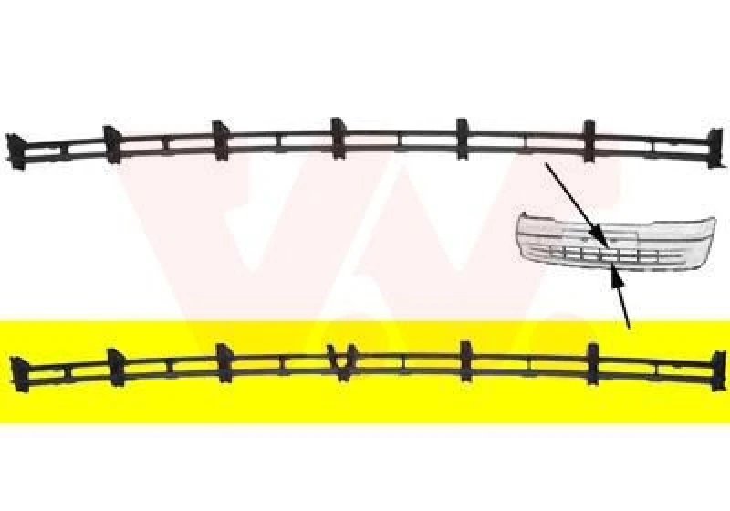 Image of VAN WEZEL Bumper grill VAN WEZEL 3742599