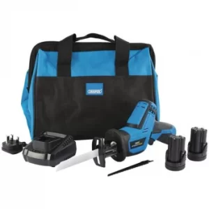Image of Draper Storm Force® 10.8V Power Interchange Reciprocating Saw Kit (+2x 1.5Ah Batteries, Charger and Bag)