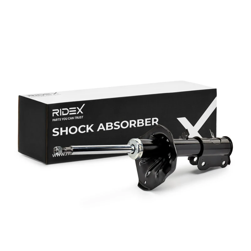 Image of RIDEX 854S0505 Shock absorber Front Axle Left, Gas Pressure, Twin-Tube, Suspension Strut, Top pin Shock Absorber (854)