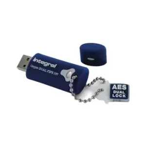 Image of Integral Crypto Dual FIPS 197 Encrypted USB 3.0 Flash Drive 16GB INFD16GCRYDL30197