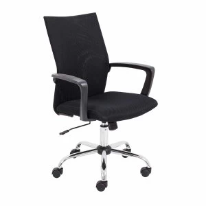 TC Office SOHO One Task Fixed Arm Mesh Chair, Black