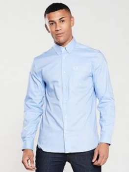 Image of Fred Perry Oxford Shirt - Light Smoke, Light Smoke Size M Men