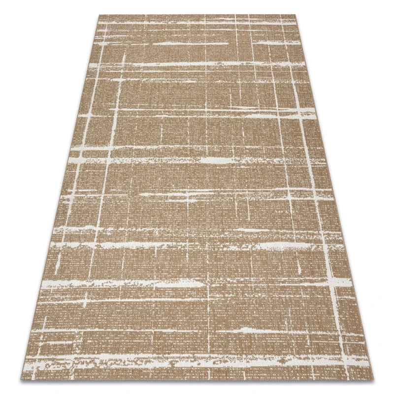 Image of RugsX Flat 48965265 Sisal Carpet Trellis Vintage - Natural Beige Straw Color, String 120X170 Cm