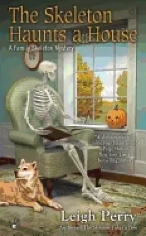 Image of skeleton haunts a house