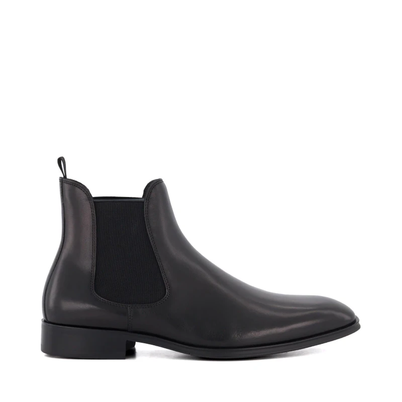 Image of Dune London Dune London Men 'Mandatory' Leather Chelsea Boots in Black Size: 6 Black 6 Male 5059549979945