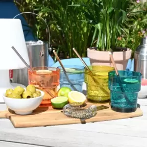 image of Riviera Set of 4 Stacking Tumblers MultiColoured