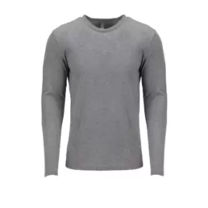 Image of Next Level Adults Unisex Long Sleeve Tri-Blend Crew T-Shirt (L) (Premium Heather Grey)