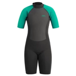Image of UB Womens Sailfin Shorty Wetsuit Black/Aqua Large