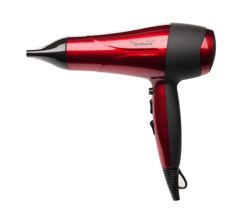 Image of PAUL ANTHONY Ultra Pro H1520RD Hair Dryer - Hot Red, Silver/Grey 5052337012800