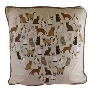 Image of Cat Lover Design Scatter Cushion, 45cm