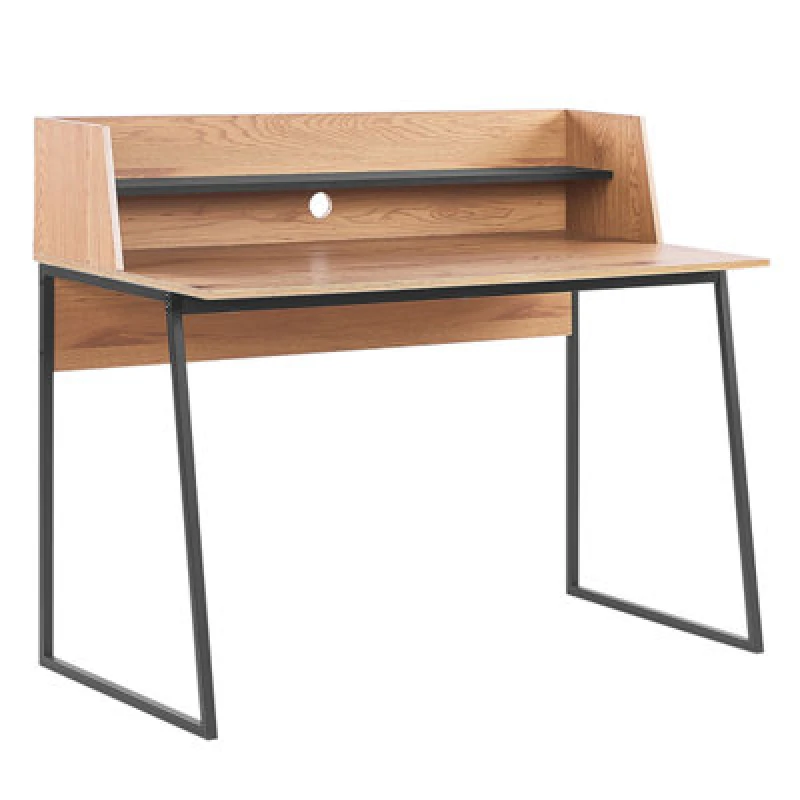 Image of Beliani Home Office Desk Gorus Light Brown 120 Cm 59 Cm