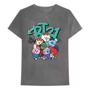 Image of BT21 - Street Mood Group Unisex XX-Large T-Shirt - Grey