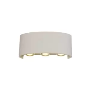 Image of Garden wall lamp Leoni White sand 6 bulbs 8cm