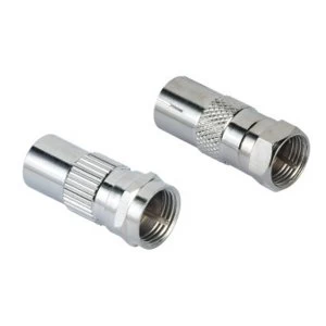 Image of Hama SAT Adapter Kit, F-plug - coax