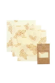 Image of Set of 3 Medium Beeswax Wraps Honeycomb