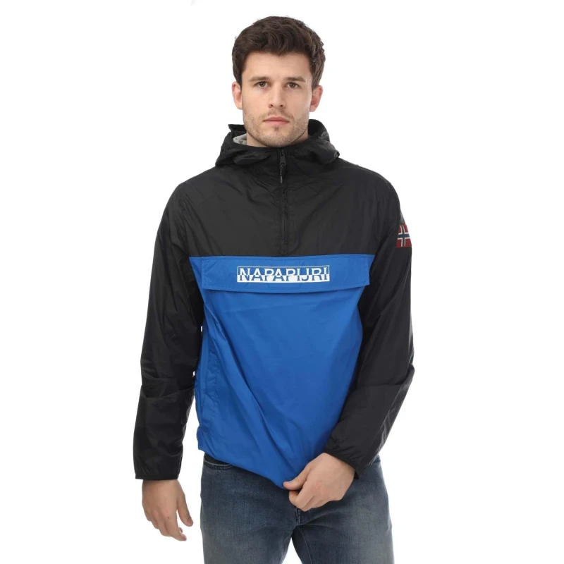 Image of Napapijri Coubertin Logo Jacket - Blue Blue S