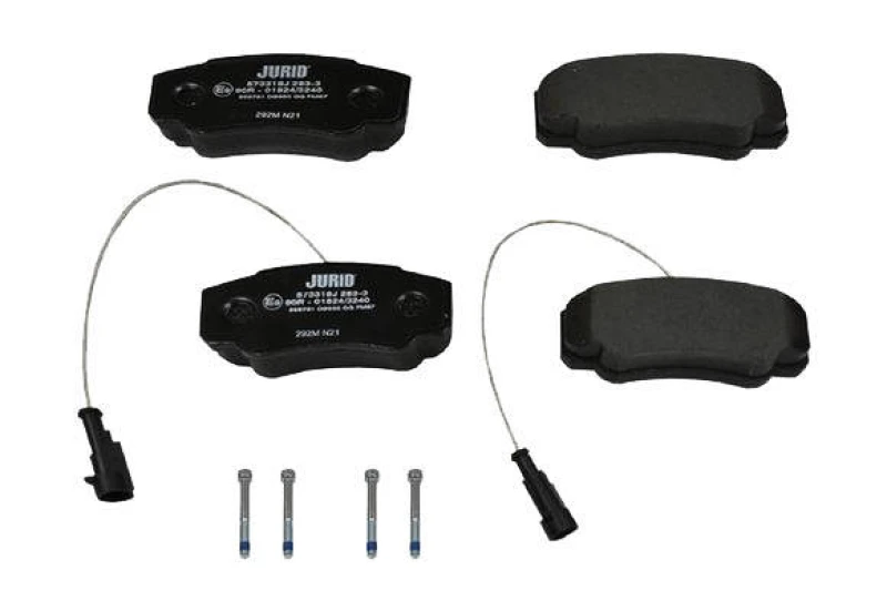 Image of JURID 573318J Brake pad set incl. wear warning contact, with accessories Brake Pad Set,disc brake (402)