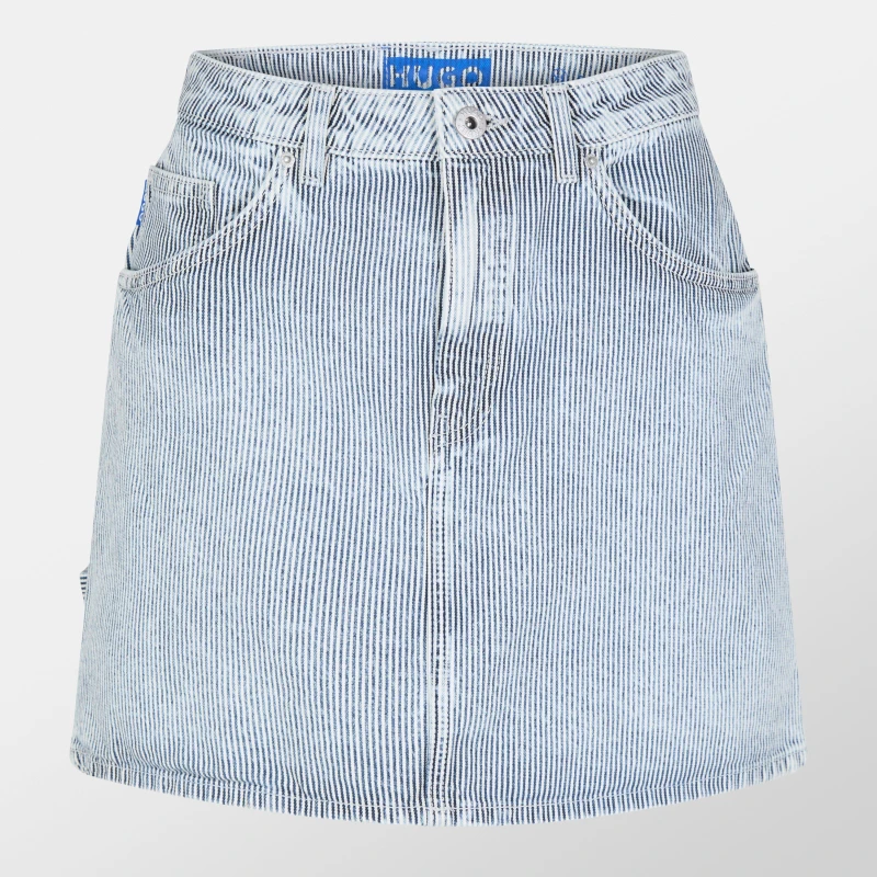 Image of Hugo Womens Denim Skirt Bright Blue female 16 (XXL)