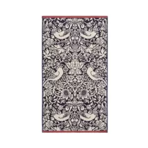 Image of William Morris Stawberry Thief Bath Sheet, Blue
