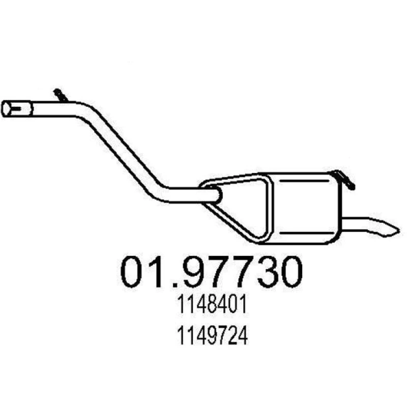 Image of MTS 01.97730 Rear silencer End Silencer (3437)
