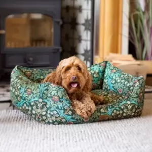 image of Morris & Co Blackthorn Pet Box Bed Dark Green