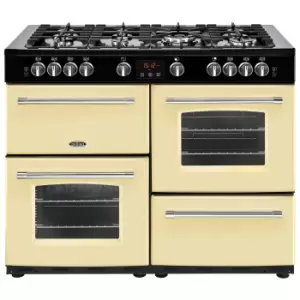 image of Belling 444411740 110cm Farmhouse X110G Double Oven Gas Cooker in Crea