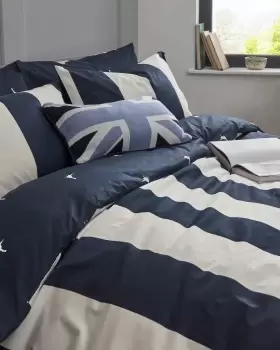 Jack Wills Union Jack Cushion, Blue