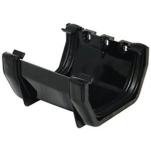 image of FloPlast RUS1B Square Line Gutter Union Bracket - Black