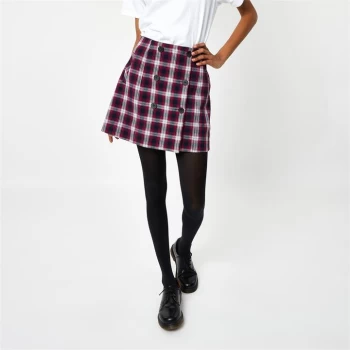 image of Jack Wills Bonita Check Mini Skirt - Navy