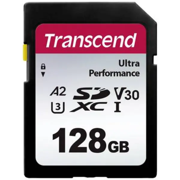 Image of Transcend TS64GSDC340S SDXC card 128GB A1 Application Performance Class, A2 Application Performance Class, v30 Video Speed Class, UHS-Class 3 shockpr