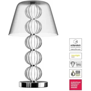 Image of Maytoni Amulet Modern Table Lamp Chrome, 4000K, Glass Clear Shade