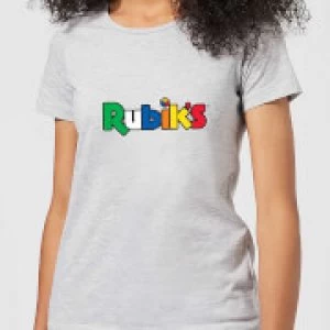 image of Rubik's Core Logo Womens T-Shirt - Grey - 4XL