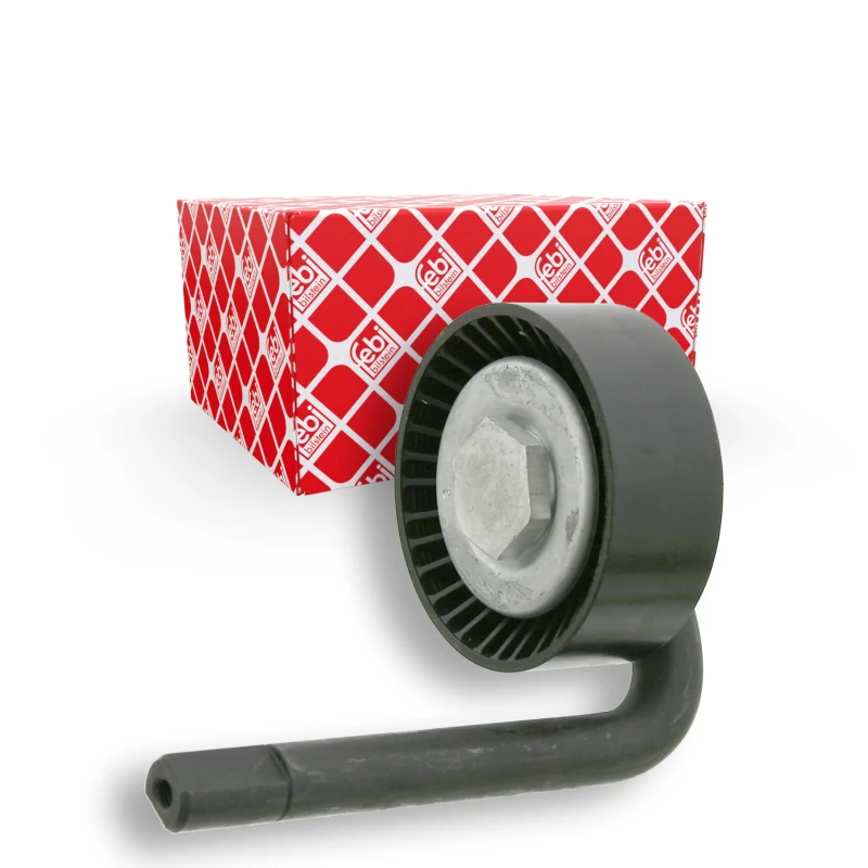 Image of FEBI BILSTEIN 27371 Tensioner with holder Metal Belt Tensioner,v-ribbed belt (541)