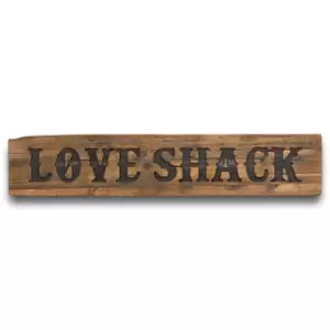 Image of Love Shack Rustic Wooden Message Plaque