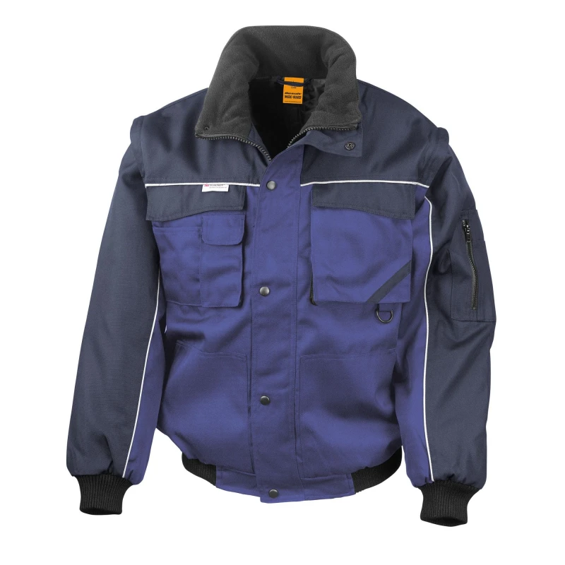 Image of Result Result Men Heavy Duty Jacket in Mid Blue Size: Small Mid Blue S Male 5063470841158