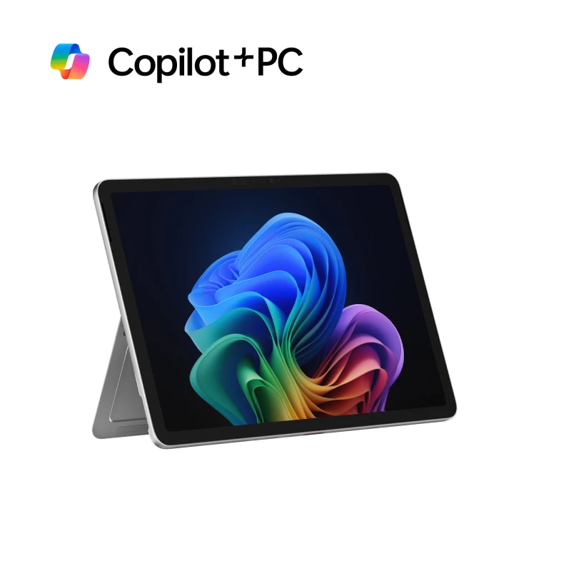 Image of Microsoft 12" Surface Pro, Copilot PC - Snapdragon X Plus, 256GB SSD, Platinum, Silver/Grey 196388500925
