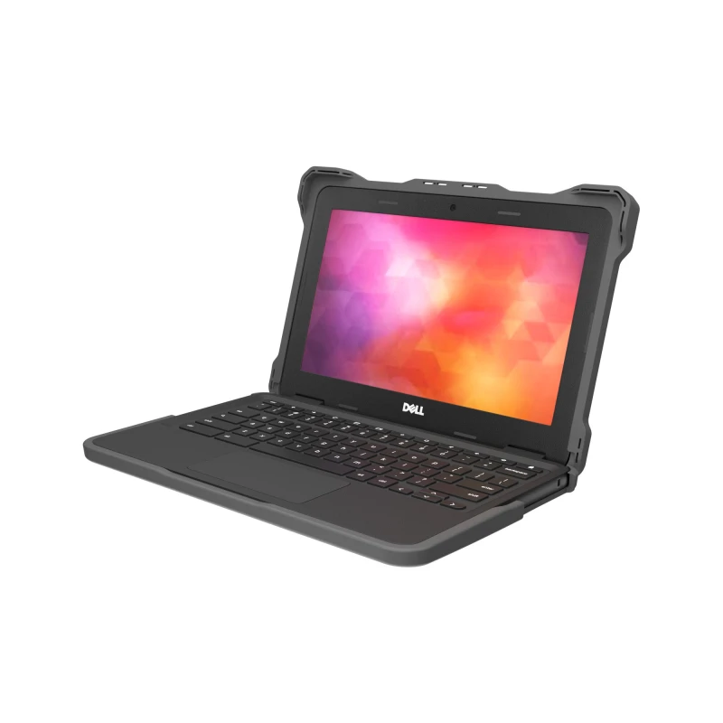 Image of Max Cases MAXCases Extreme Shell-F Slide Case (ESL bottom panel) for Dell 3120 Windows Clamshell 11.6" (Gray/Clear) DL-ESF-3120W-GRY