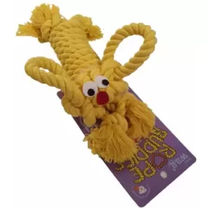 image of Henry Wag Rope Buddy - Small Yellow Rabbit