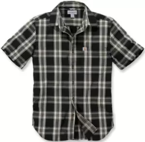 Image of Carhartt Essential Short Sleeve Shirt, black-white, Size L, black-white, Size L