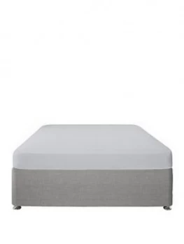 image of Serene Plain Dye Fitted Sheet - Grey